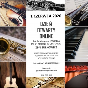 Dzień otwarty Szkoły Muzycznej im. O.Kolberga w Czasławiu; Sułkowice 1 czerwca 2020